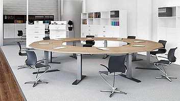 Action defined meetings: LegaDrive Systems for conference tables.